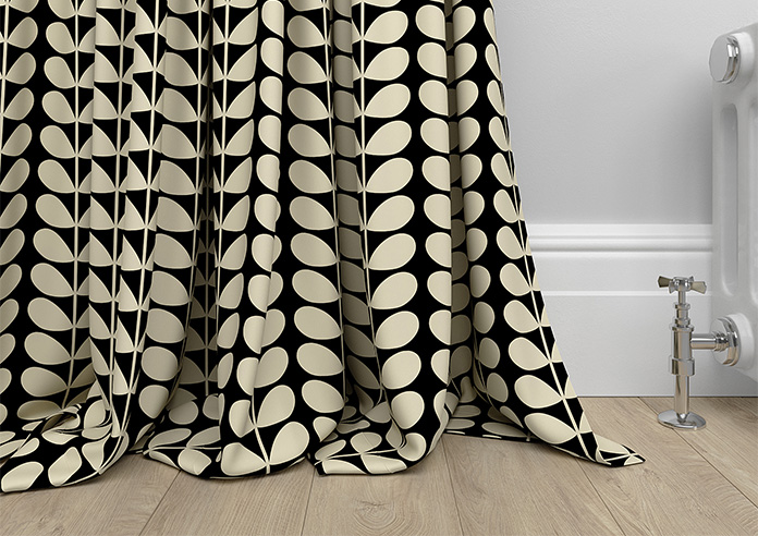 Orla Kiely Solid Stem, Black - Made to Measure Curtains - Image 6